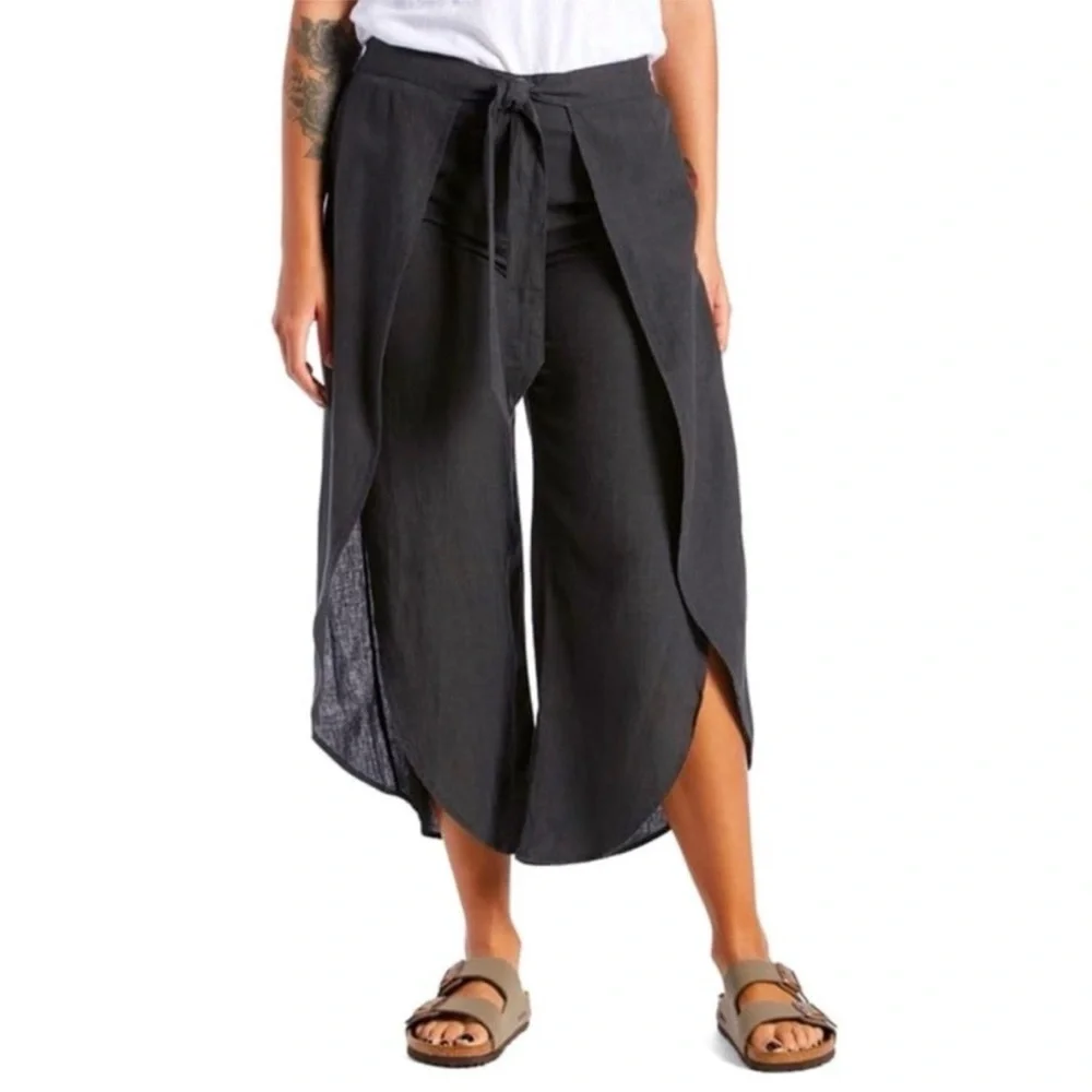 Patagonia Charcoal Wide Leg Wrap Pants - Picture 4 of 9